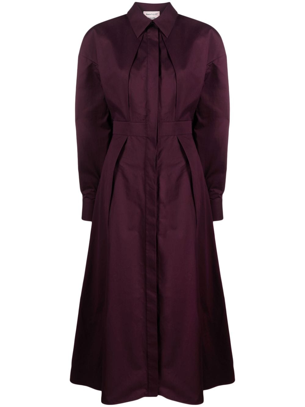 Alexander McQueen long-sleeve cotton midi dress - Purple von Alexander McQueen