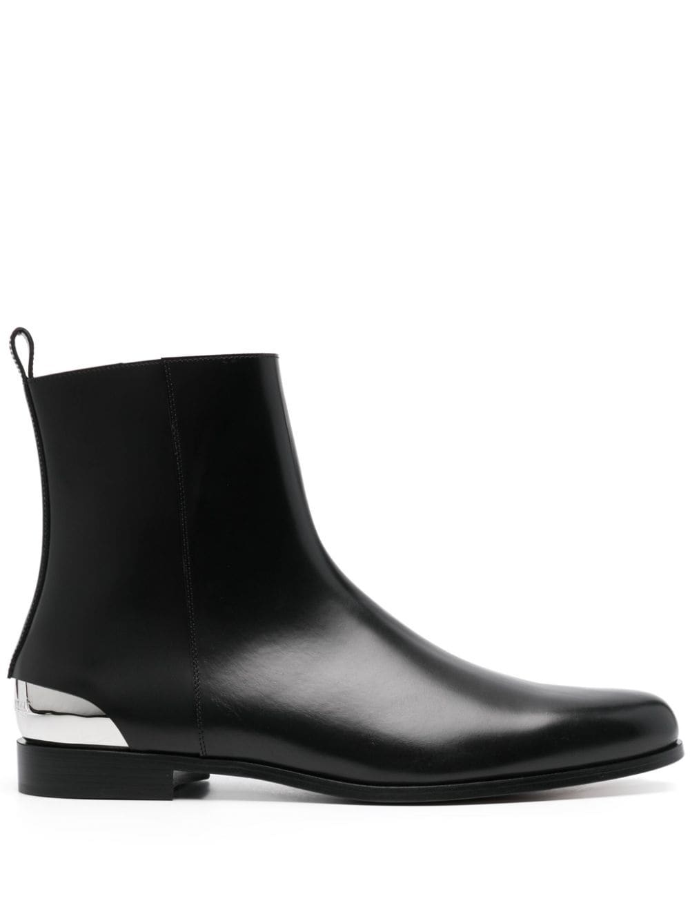 Alexander McQueen metal-heel leather boots - Black von Alexander McQueen