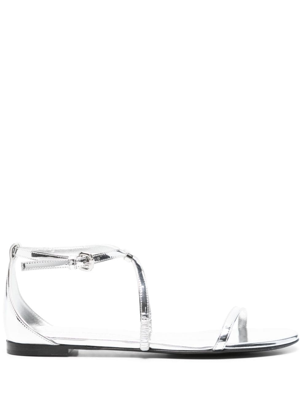 Alexander McQueen metallic leather sandals - Silver von Alexander McQueen