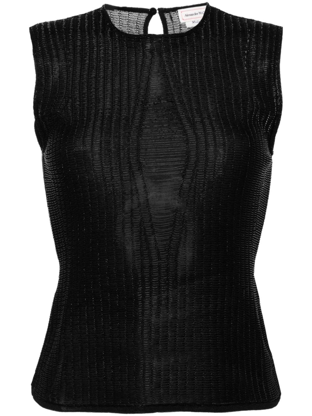 Alexander McQueen metallic-threading knitted tank top - Black von Alexander McQueen