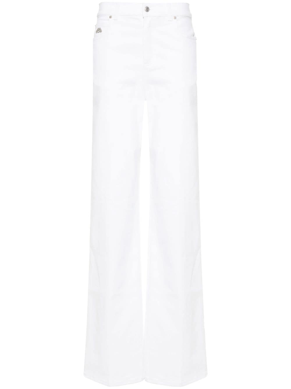 Alexander McQueen mid-rise wide-leg jeans - White von Alexander McQueen