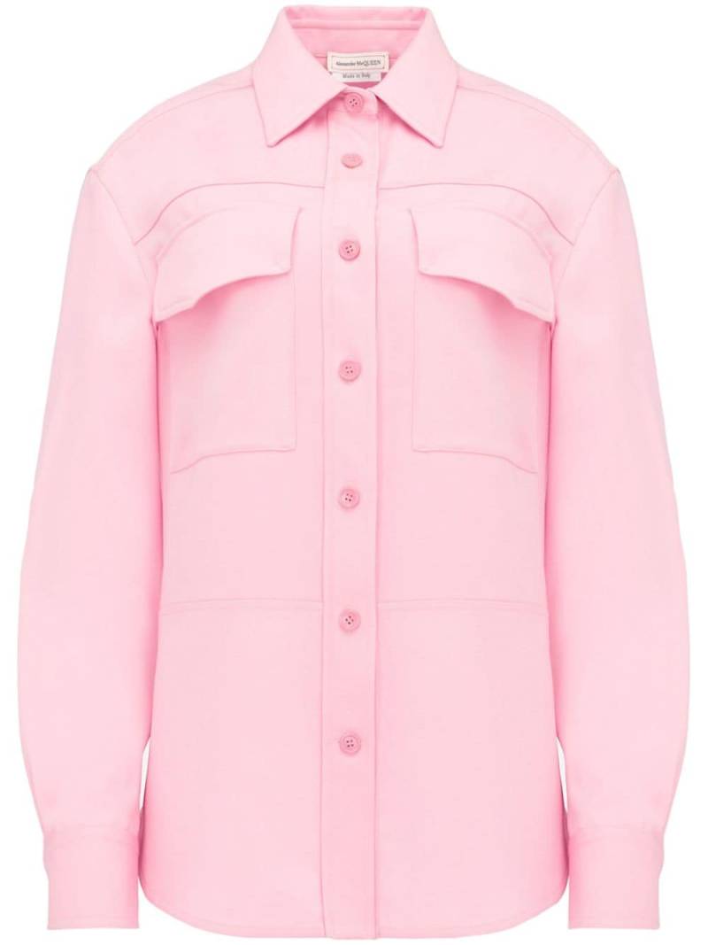 Alexander McQueen Military wool shirt - Pink von Alexander McQueen