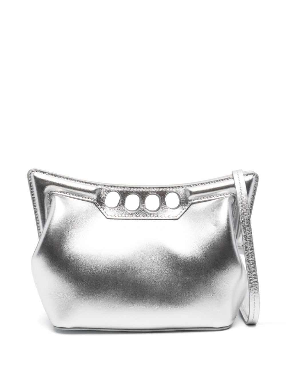 Alexander McQueen mini The Peak clutch bag - Silver von Alexander McQueen