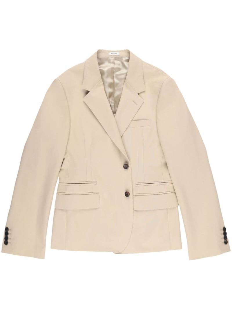 Alexander McQueen notched-collar single-breasted blazer - Neutrals von Alexander McQueen