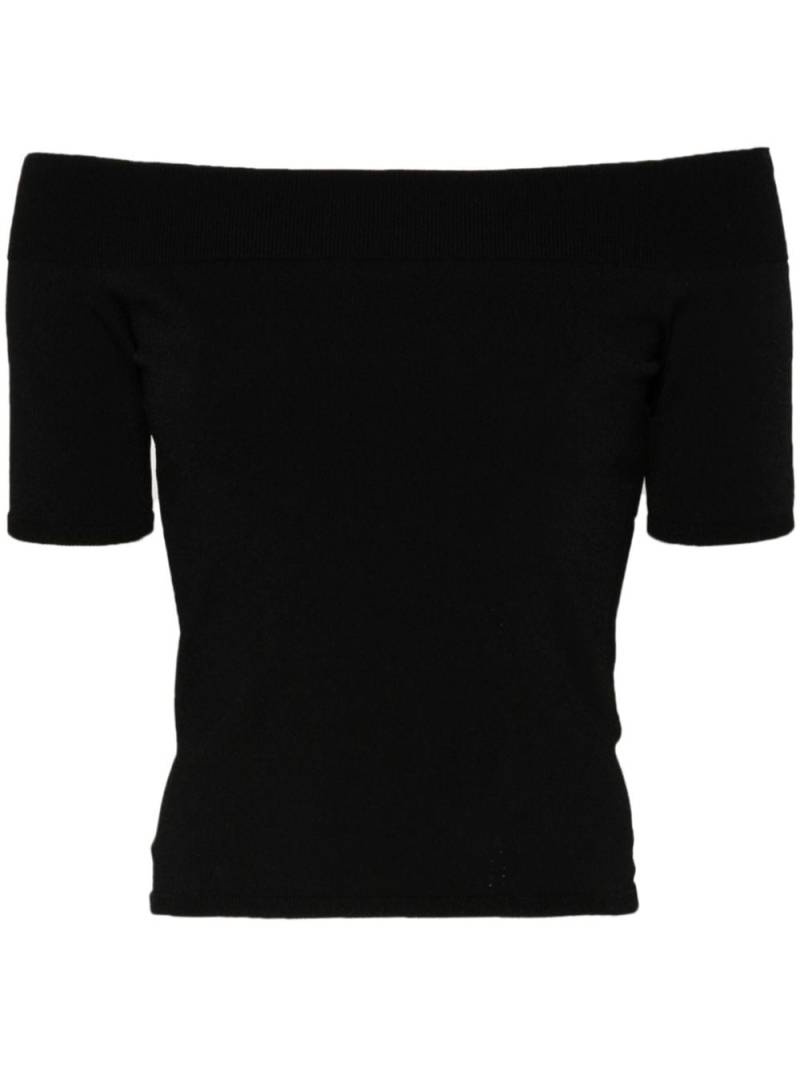 Alexander McQueen off-shoulder T-shirt - Black von Alexander McQueen