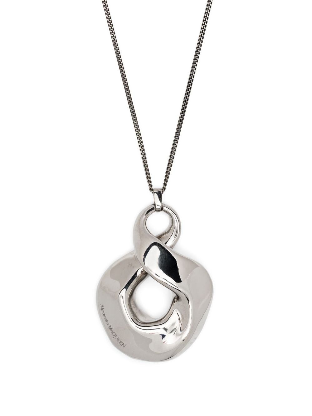 Alexander McQueen oversize-pendant chain necklace - Silver von Alexander McQueen