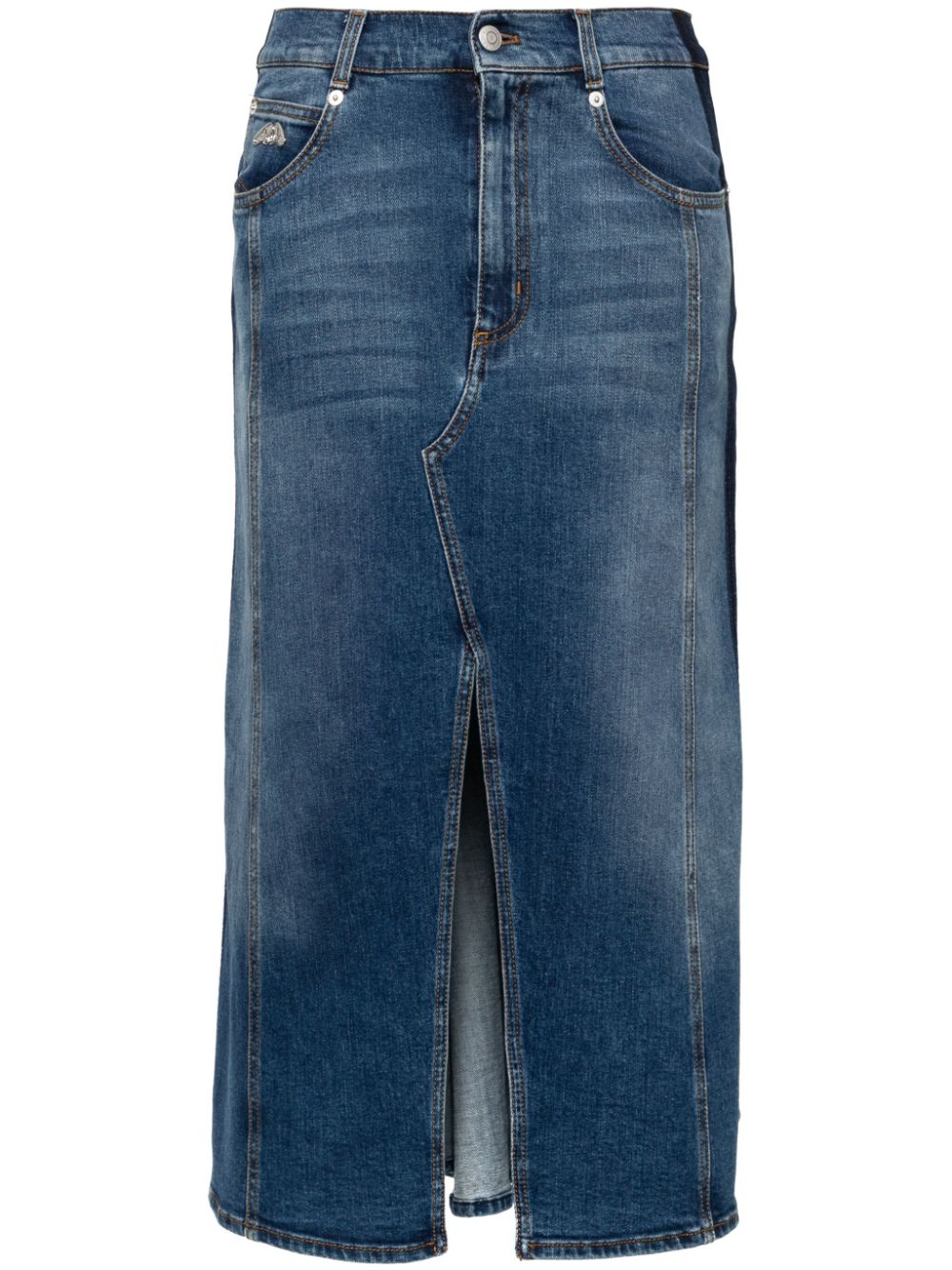 Alexander McQueen Kickback denim skirt - Blue von Alexander McQueen