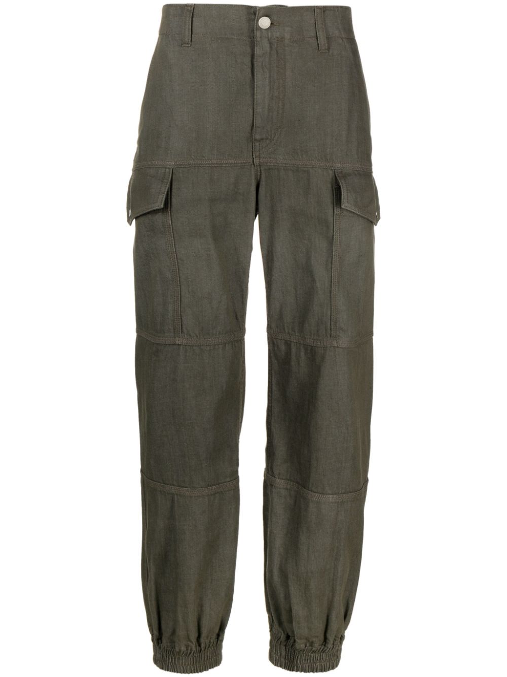 Alexander McQueen panelled-design cotton cargo trousers - Green von Alexander McQueen