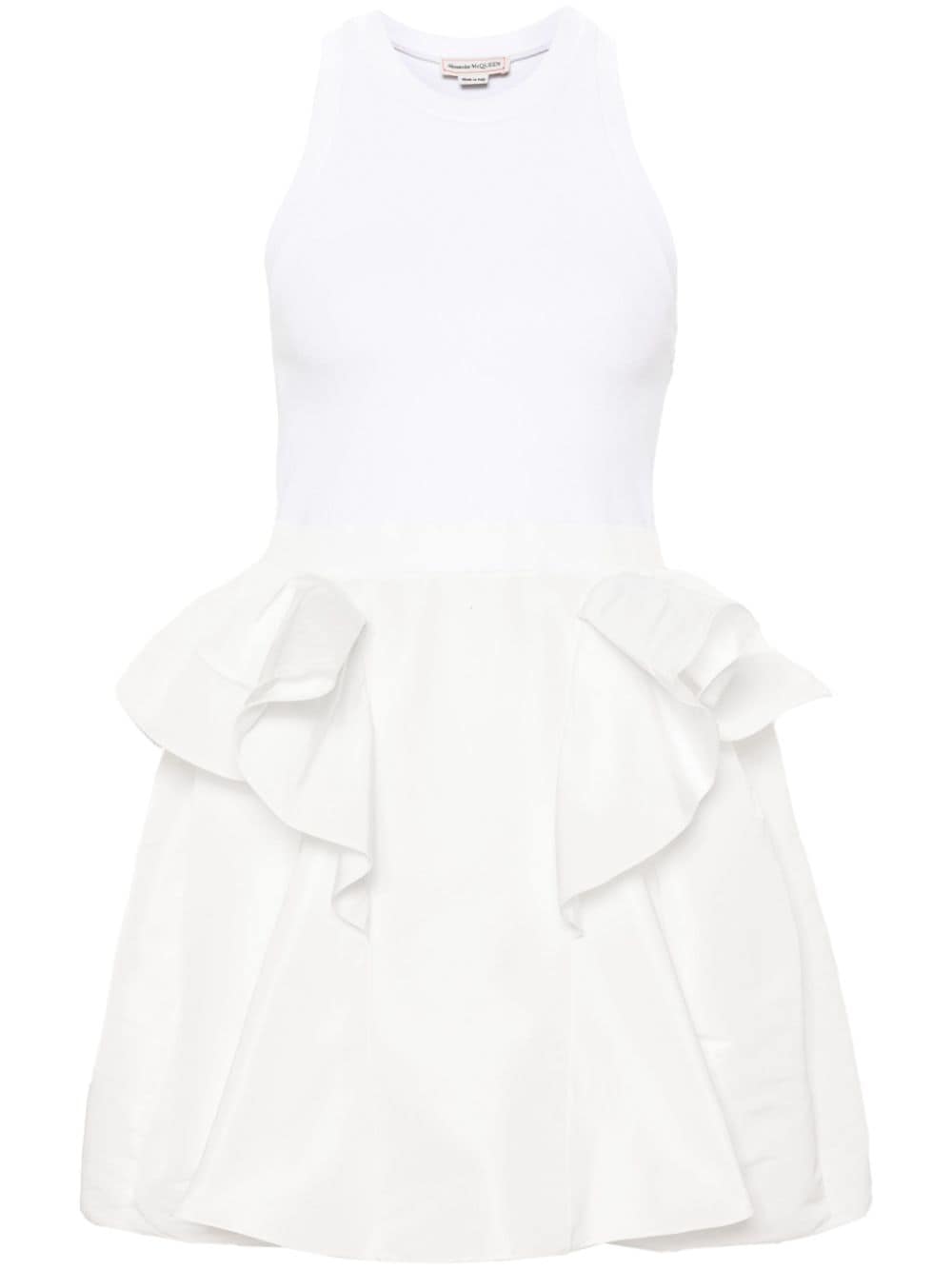 Alexander McQueen panelled peplum minidress - White von Alexander McQueen