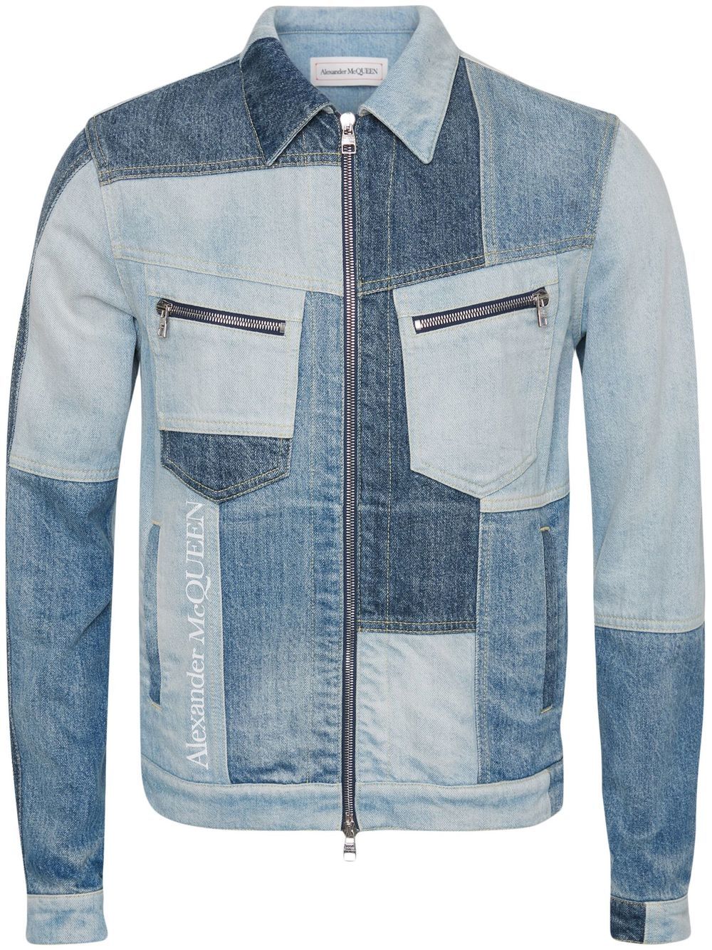 Alexander McQueen patchwork denim jacket - Blue von Alexander McQueen