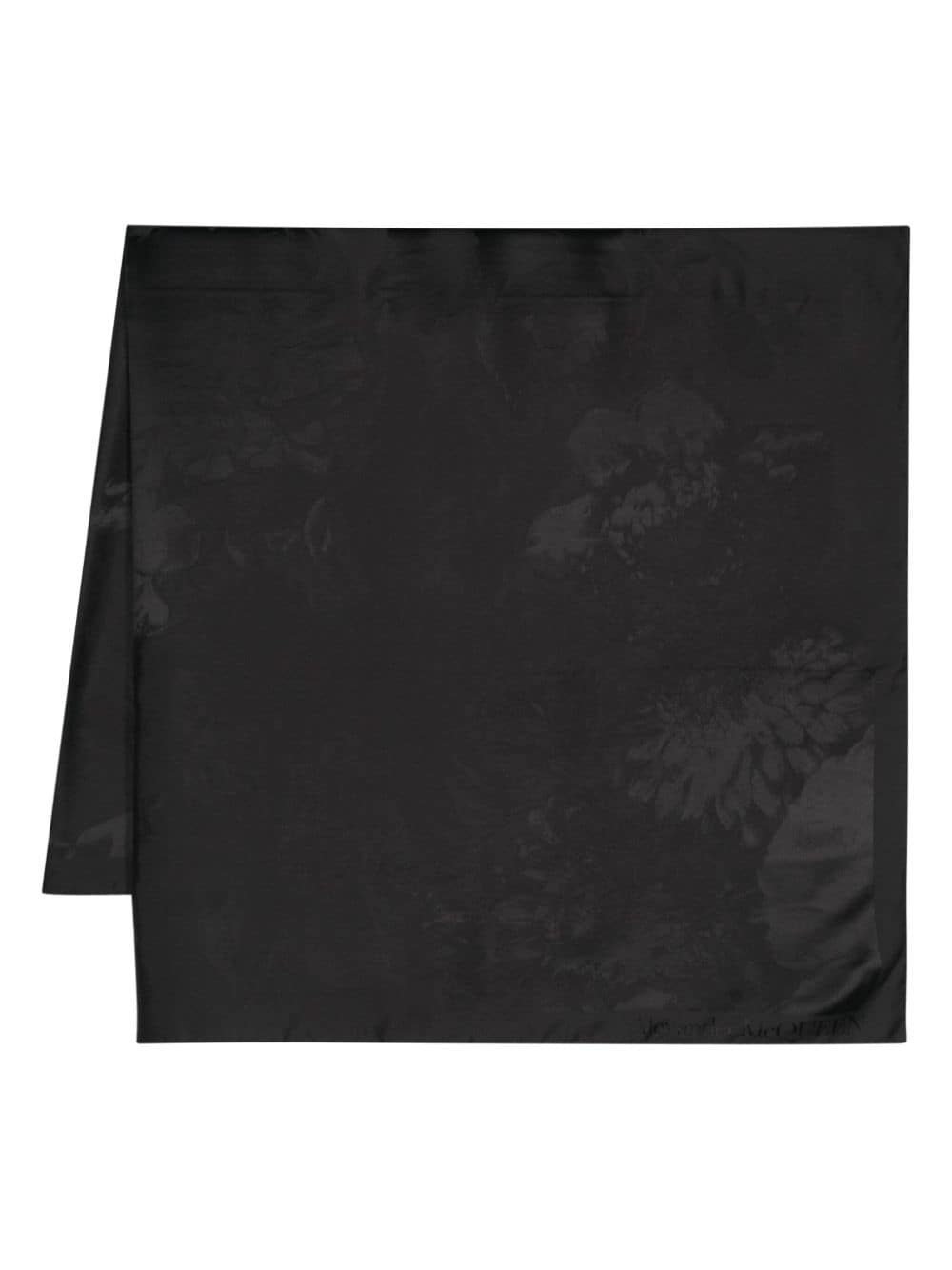 Alexander McQueen patterned-jacquard silk scarf - Black von Alexander McQueen