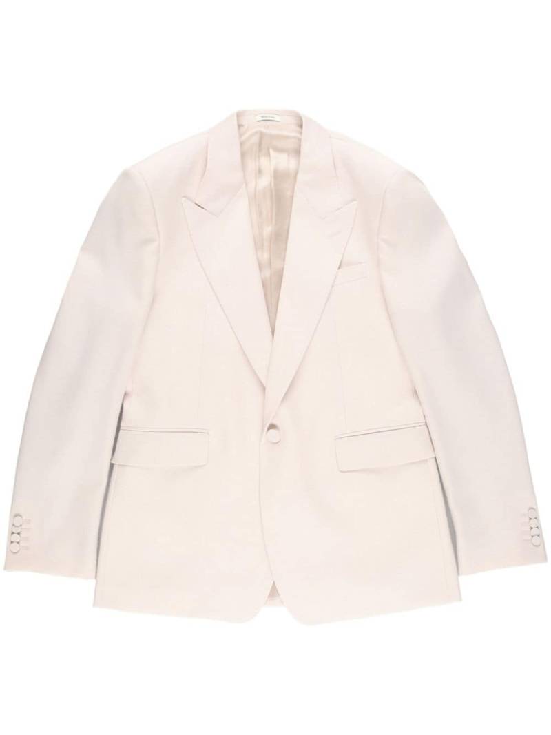 Alexander McQueen peak-lapel single-breasted blazer - Neutrals von Alexander McQueen