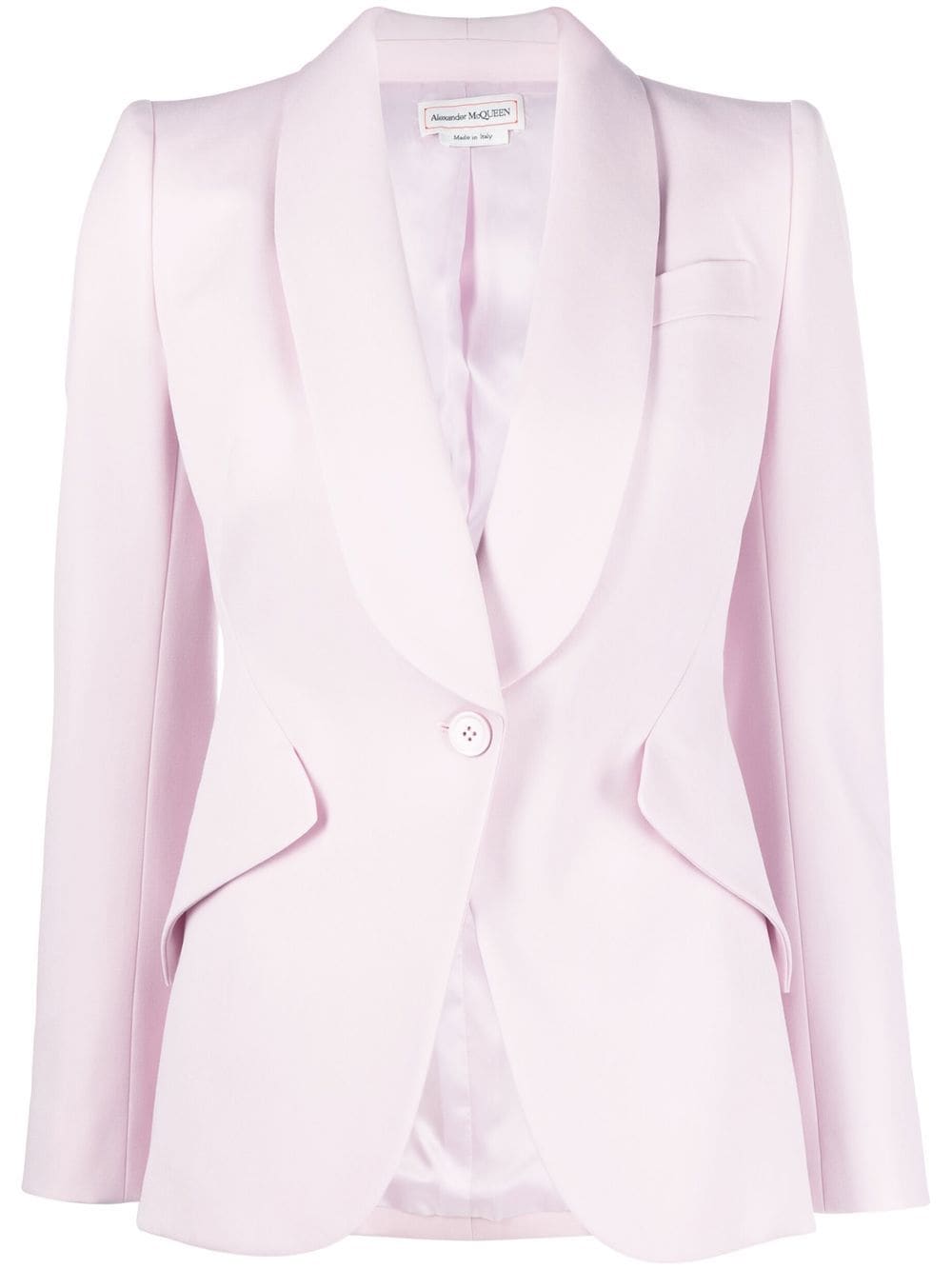 Alexander McQueen peak-shoulder single-breasted blazer - Pink von Alexander McQueen