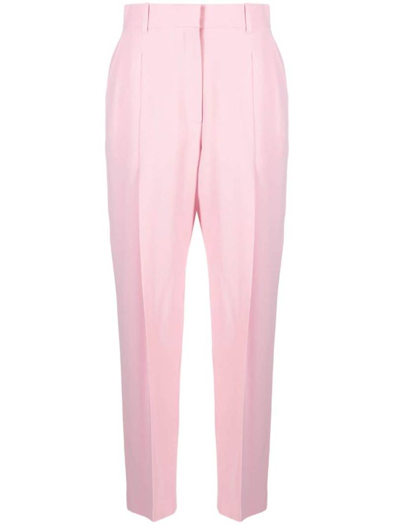 Alexander McQueen pleated high-rise tailored trousers - Pink von Alexander McQueen