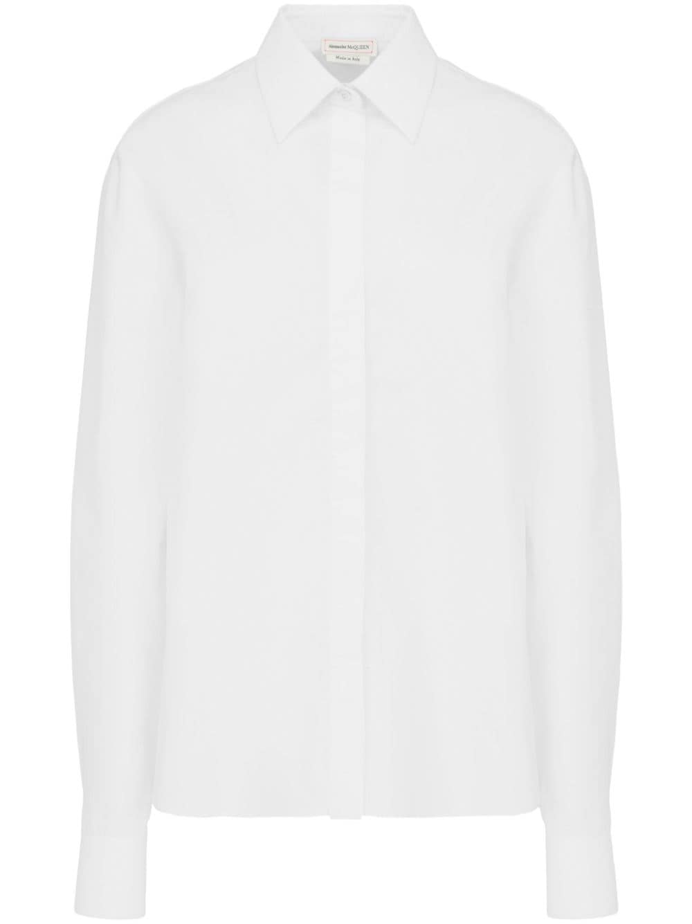 Alexander McQueen point-collar cotton shirt - White von Alexander McQueen