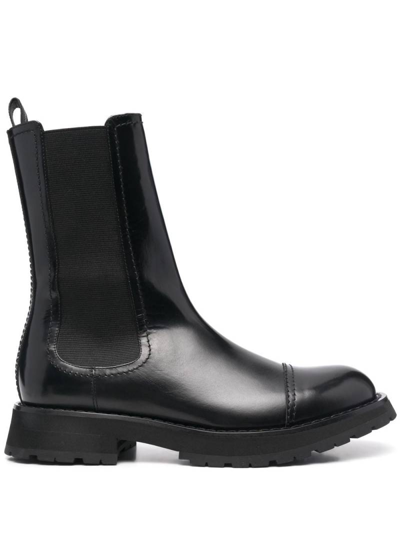 Alexander McQueen polished leather Chelsea boots - Black von Alexander McQueen