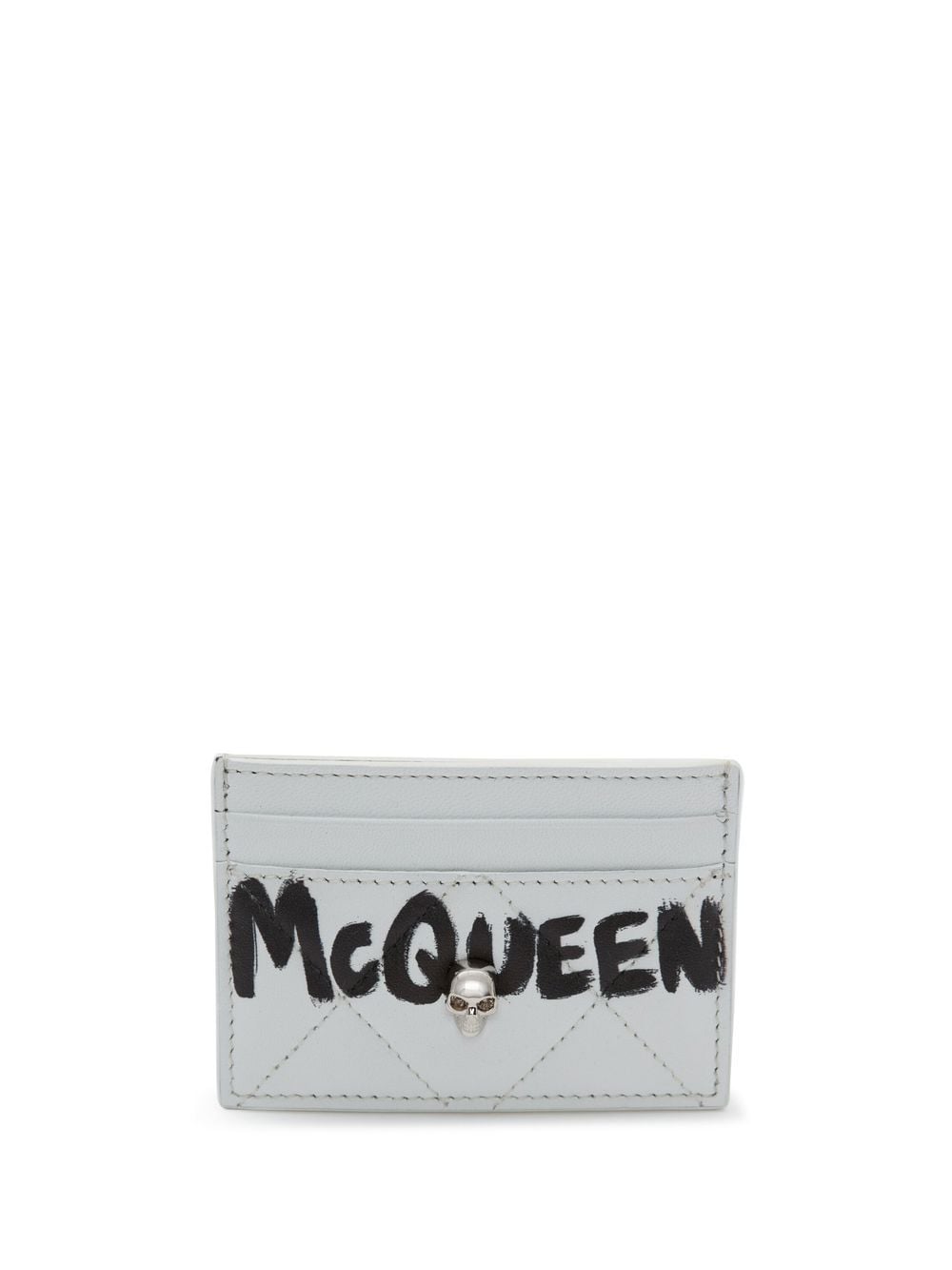 Alexander McQueen quilted logo cardholder - White von Alexander McQueen