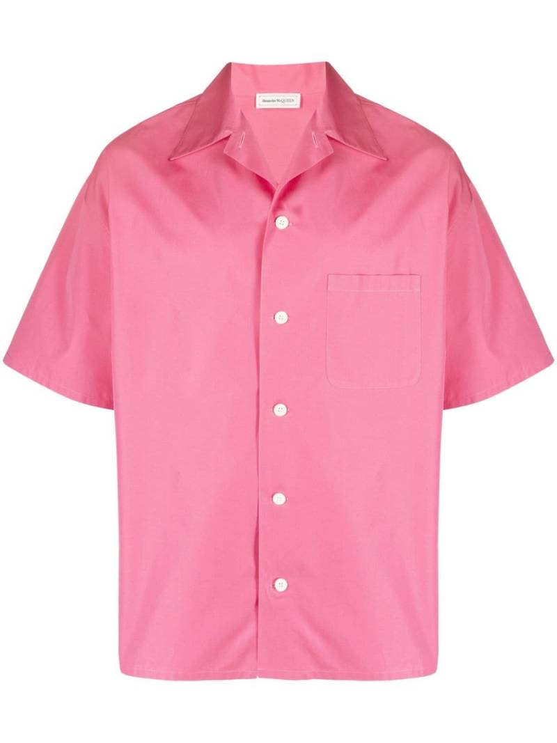 Alexander McQueen rear logo-print short-sleeved shirt - Pink von Alexander McQueen