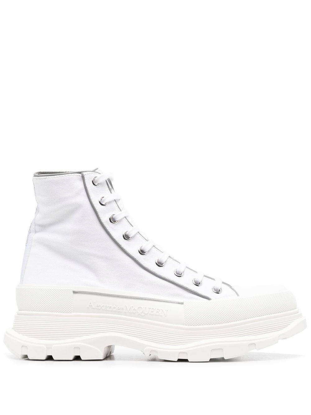 Alexander McQueen round toe boots - White von Alexander McQueen