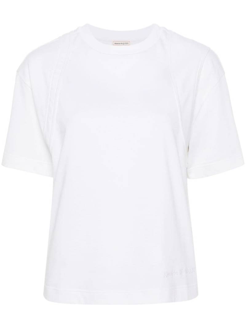 Alexander McQueen seam-detailed cotton T-shirt - White von Alexander McQueen