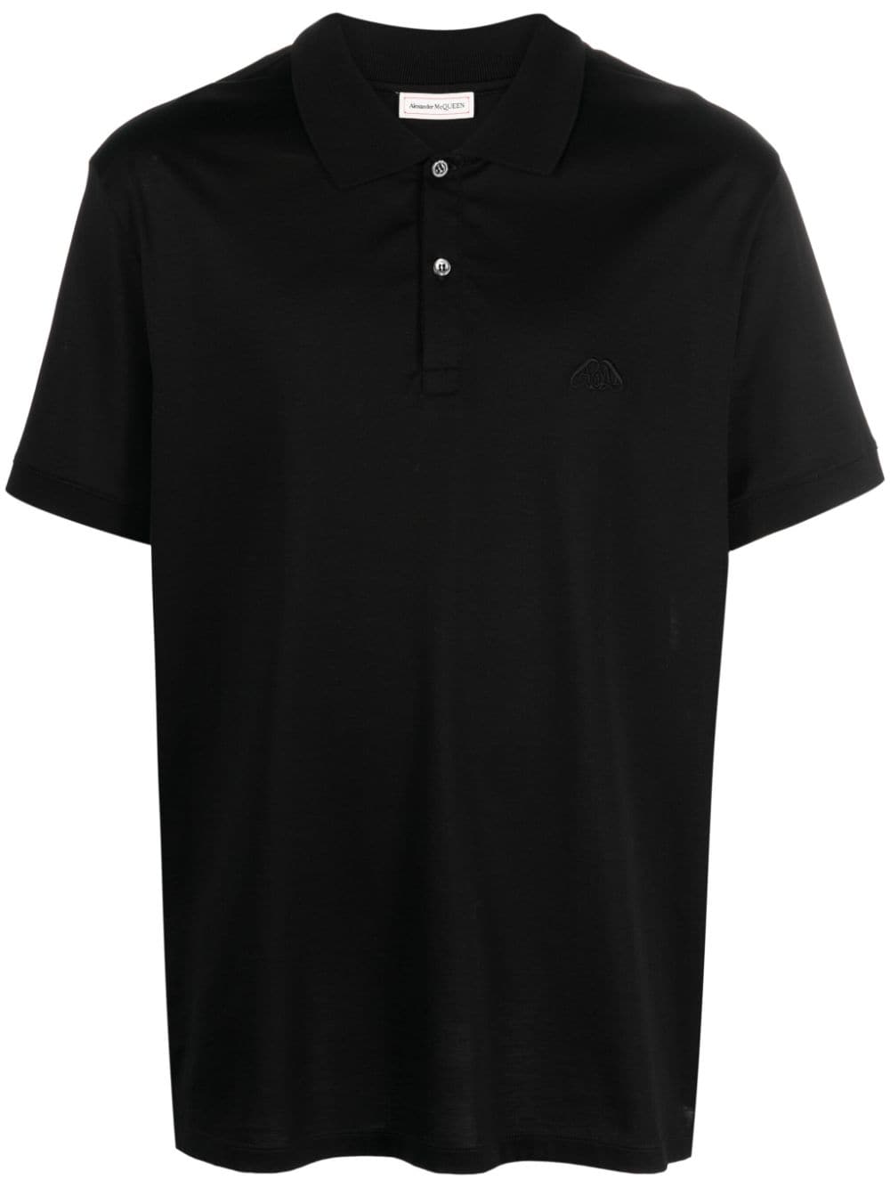 Alexander McQueen Seal logo-embroidered polo shirt - Black von Alexander McQueen