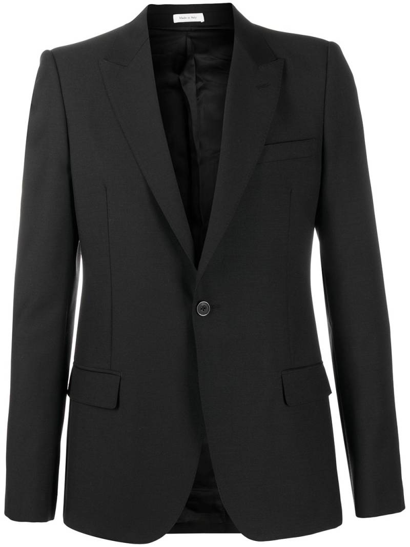 Alexander McQueen single-breasted blazer - Black von Alexander McQueen