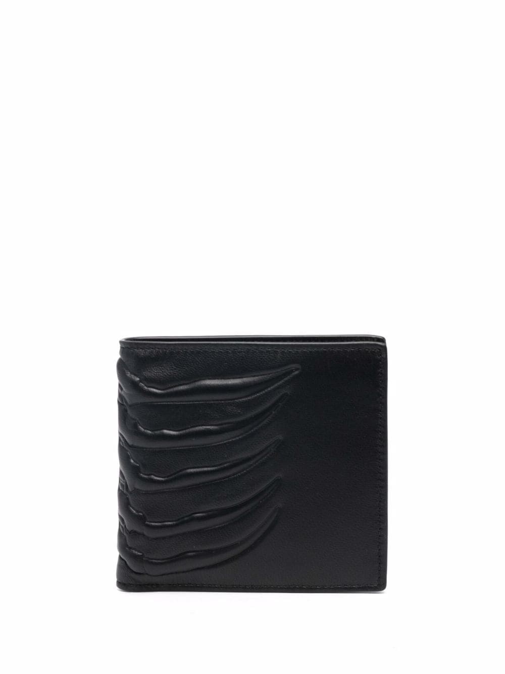 Alexander McQueen skeleton embossed bifold wallet - Black von Alexander McQueen