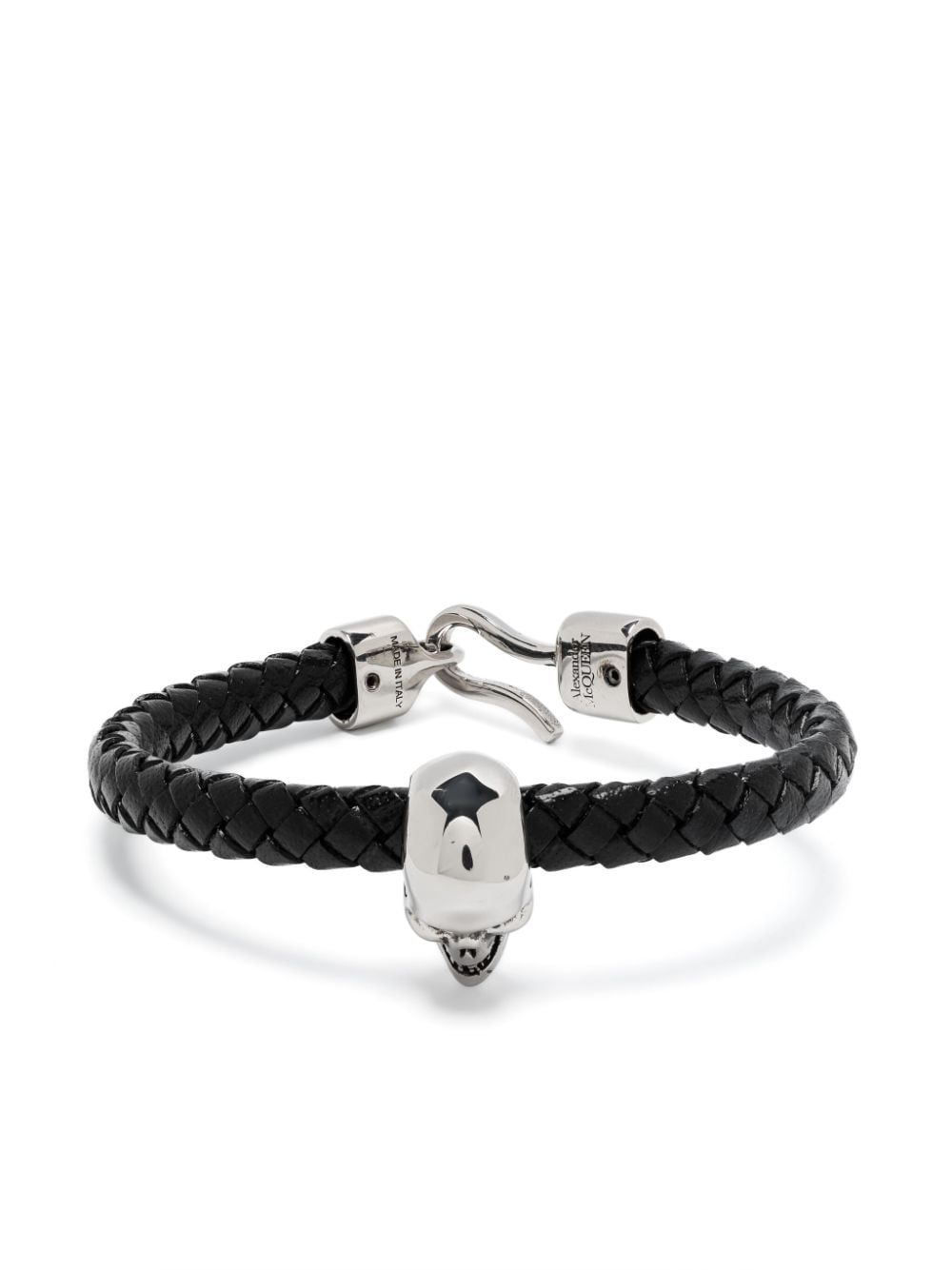 Alexander McQueen skull charm braided bracelet - Black von Alexander McQueen