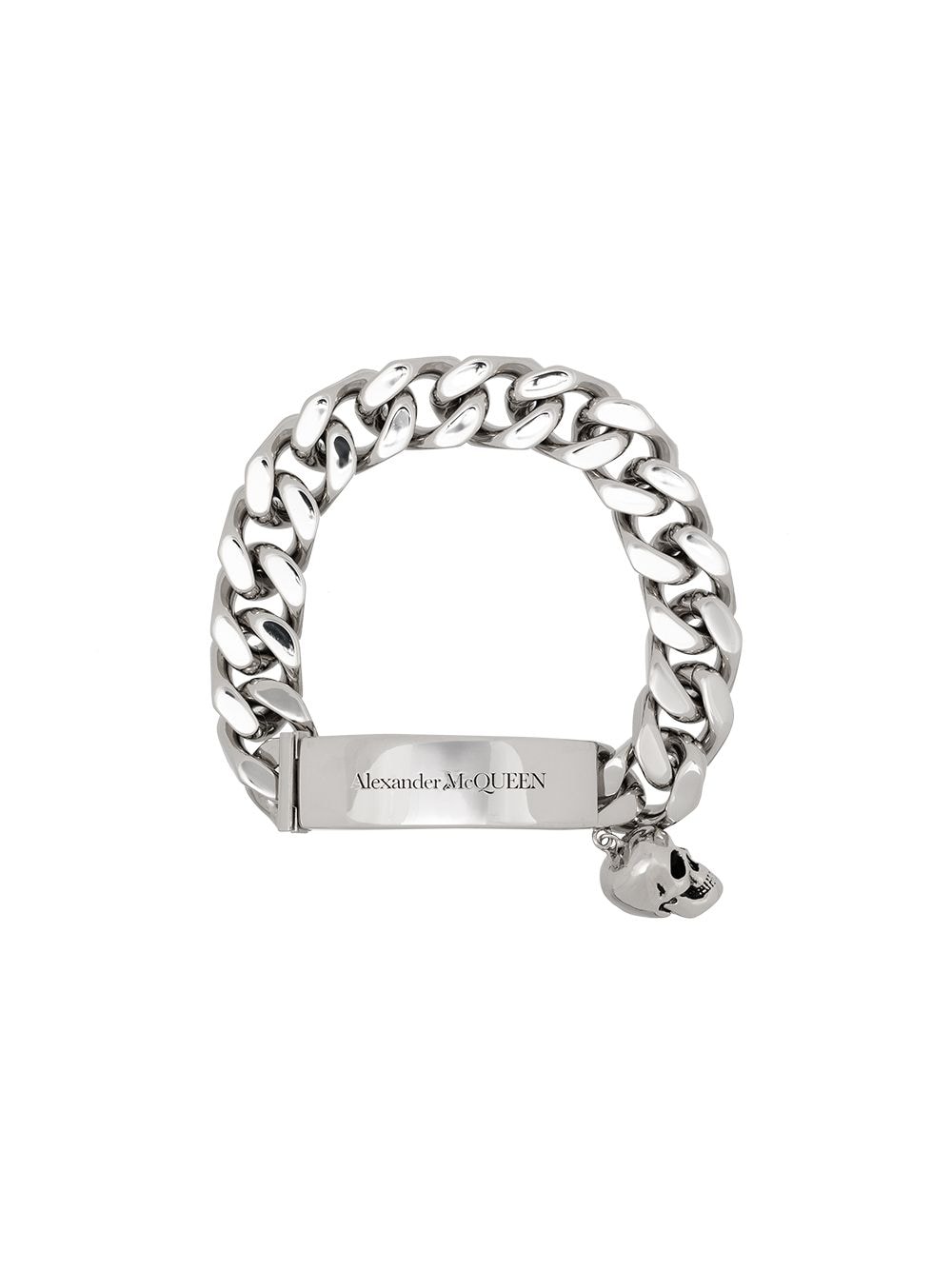 Alexander McQueen skull charm link bracelet - Silver von Alexander McQueen