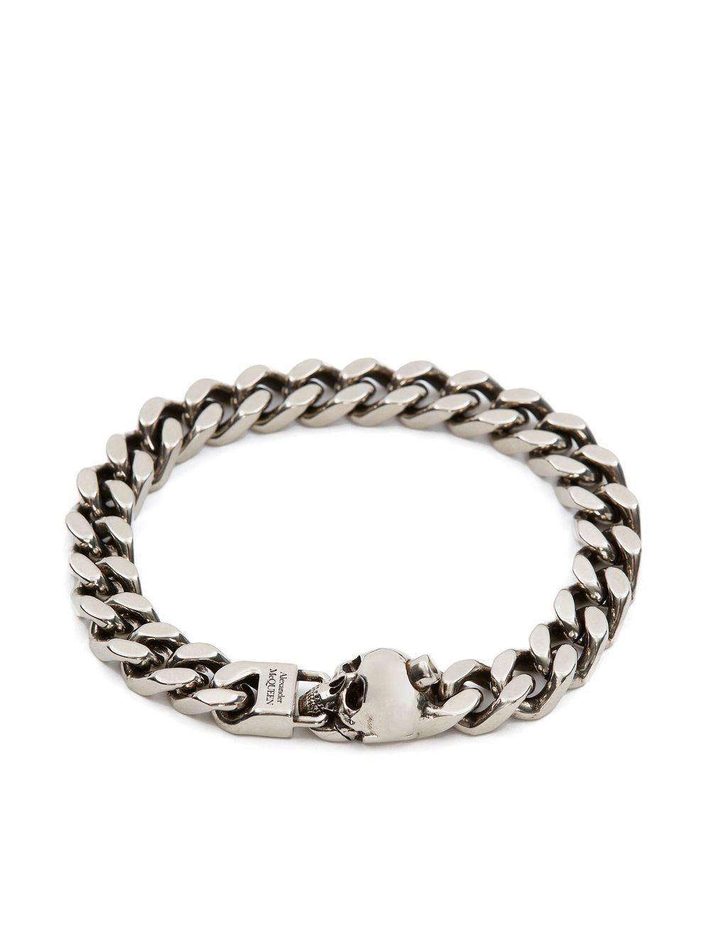 Alexander McQueen skull charm chain-link bracelet - Silver von Alexander McQueen