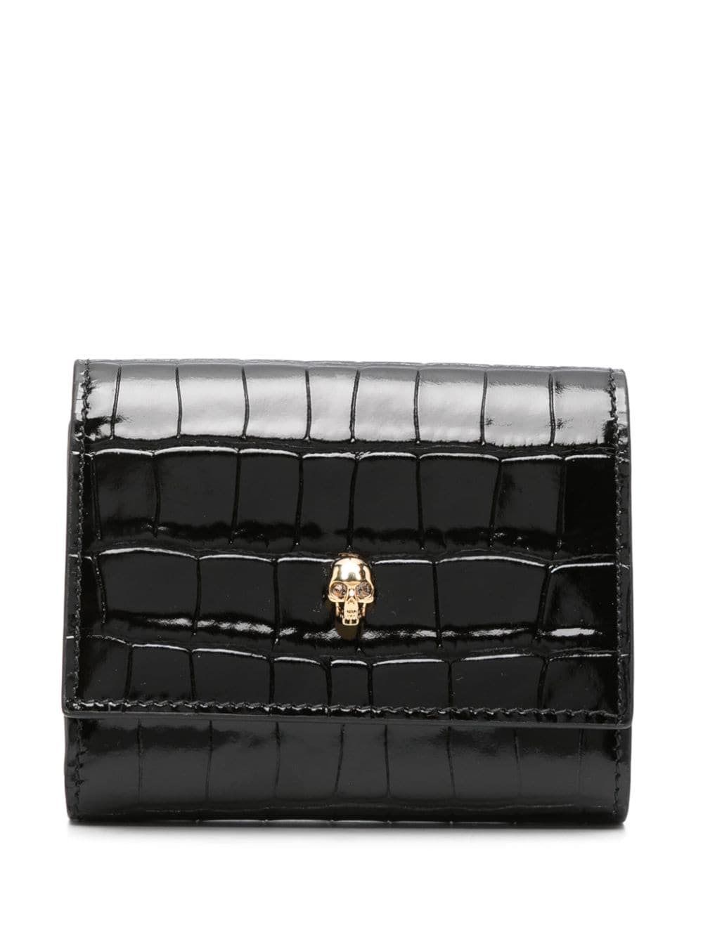 Alexander McQueen skull-charm tri-fold wallet - Black von Alexander McQueen