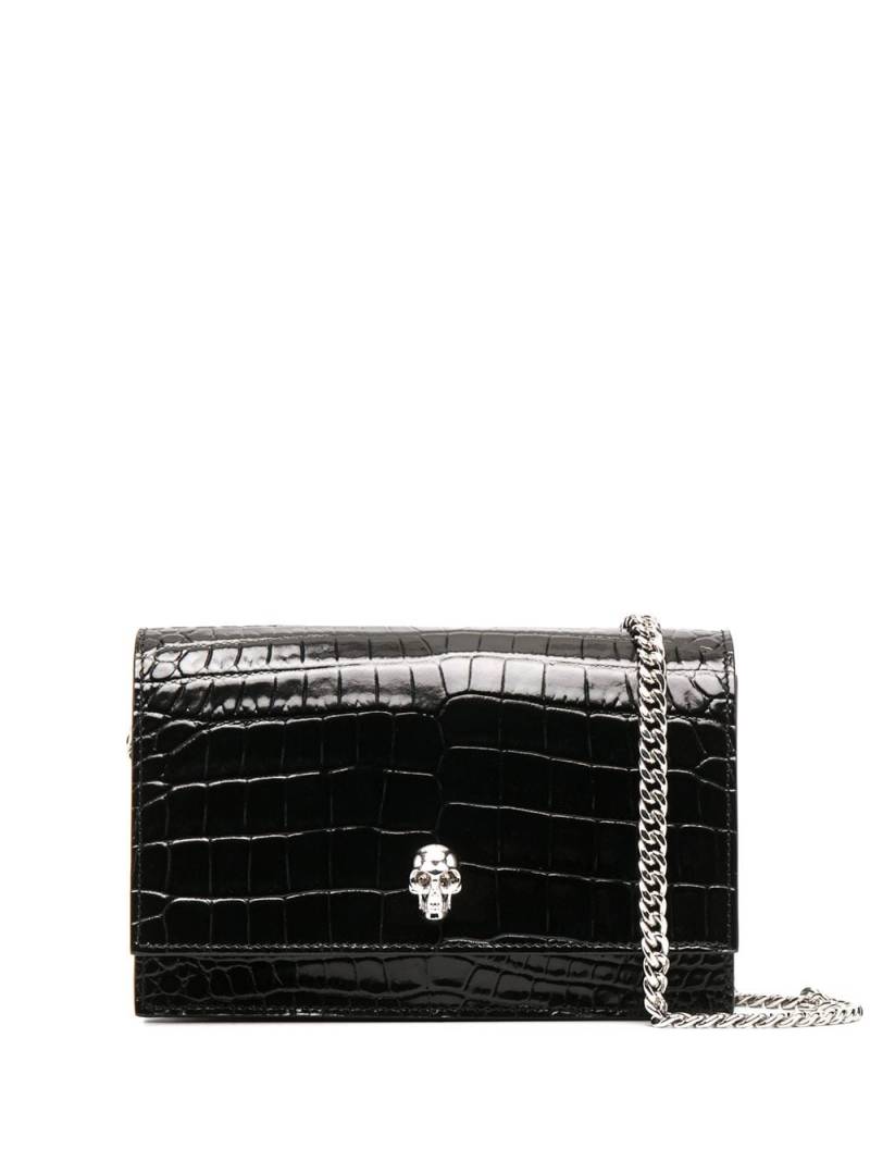 Alexander McQueen skull-embellished clutch bag - Black von Alexander McQueen