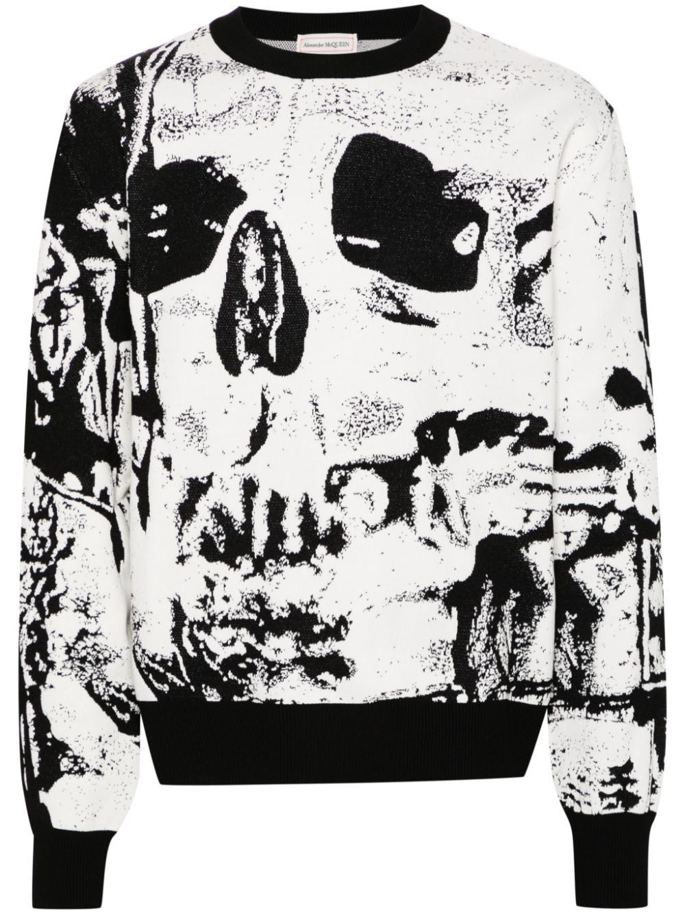 Alexander McQueen skull-jacquard jumper - White von Alexander McQueen