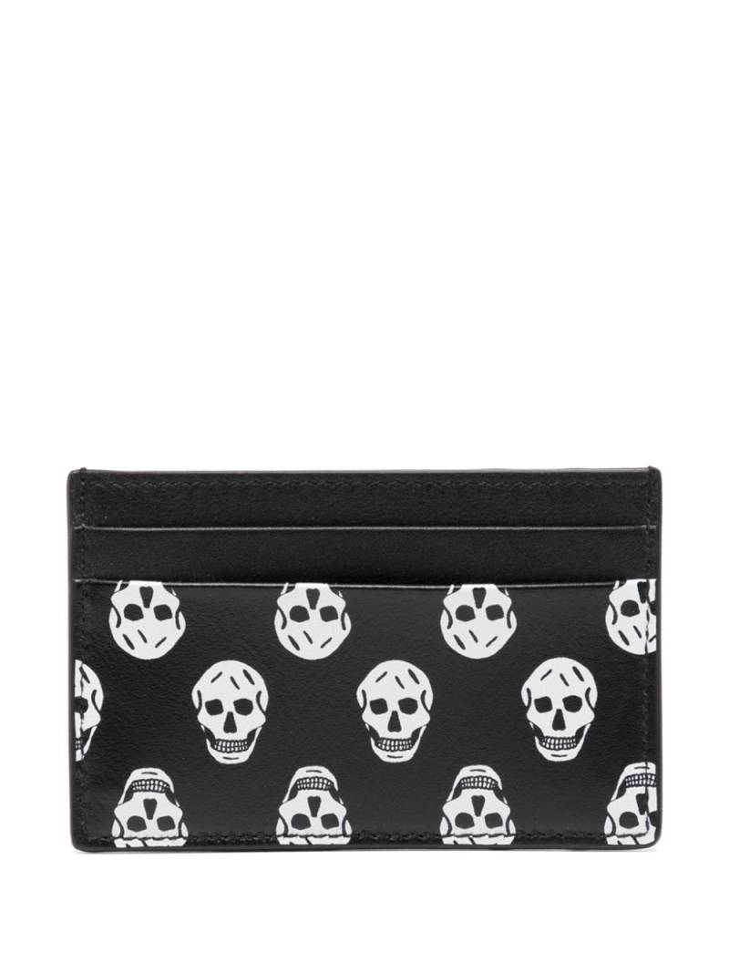 Alexander McQueen skull-motif leather cardholder - Black von Alexander McQueen