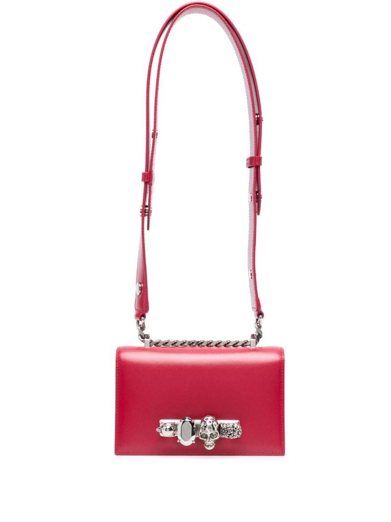 Alexander McQueen skull-motif leather shoulder bag - Red von Alexander McQueen