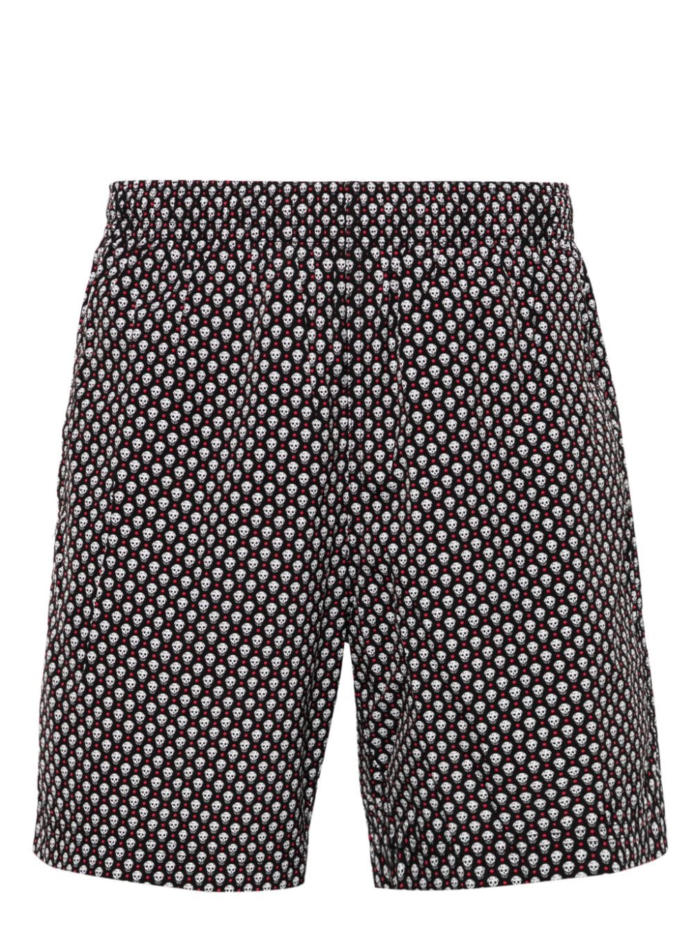 Alexander McQueen skull pattern swim shorts - Black von Alexander McQueen