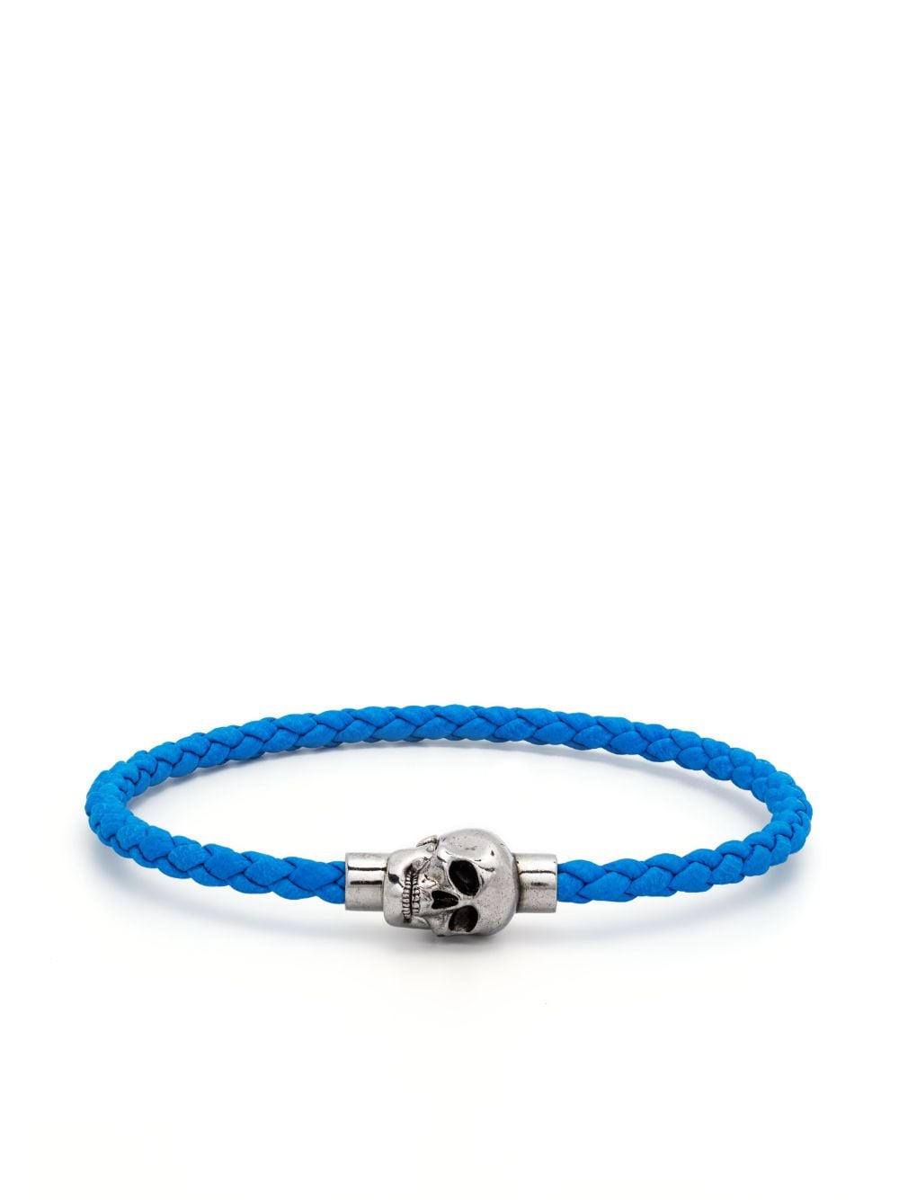 Alexander McQueen skull-pendant bracelet - Blue von Alexander McQueen