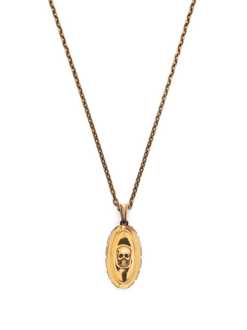 Alexander McQueen skull-pendant long necklace - Gold von Alexander McQueen