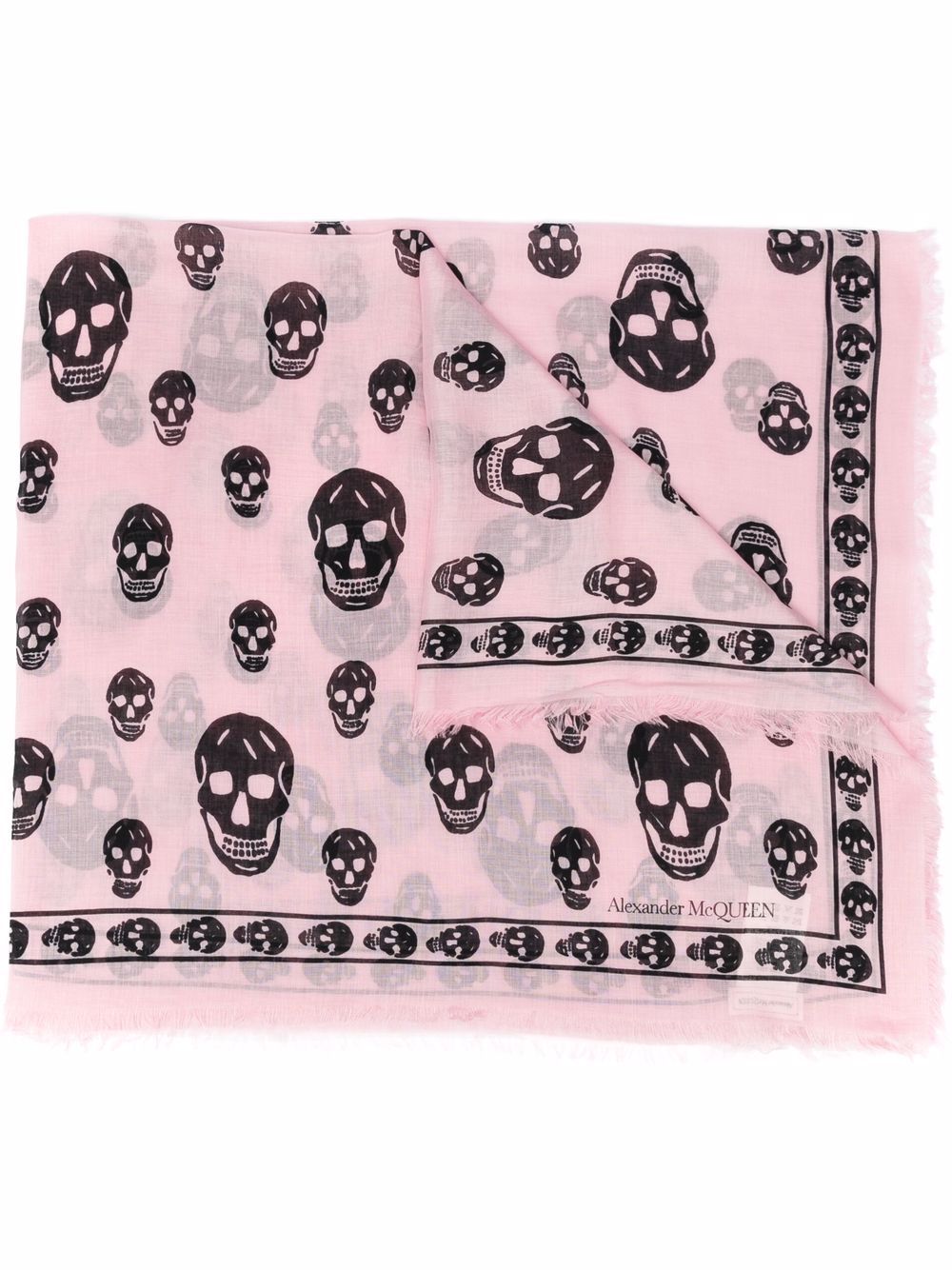 Alexander McQueen skull print scarf - Pink von Alexander McQueen