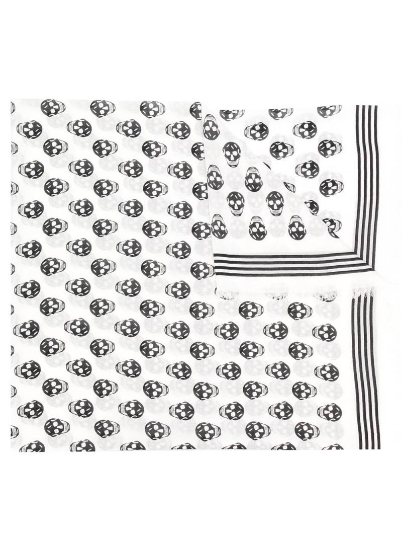 Alexander McQueen skull-print scarf - White von Alexander McQueen