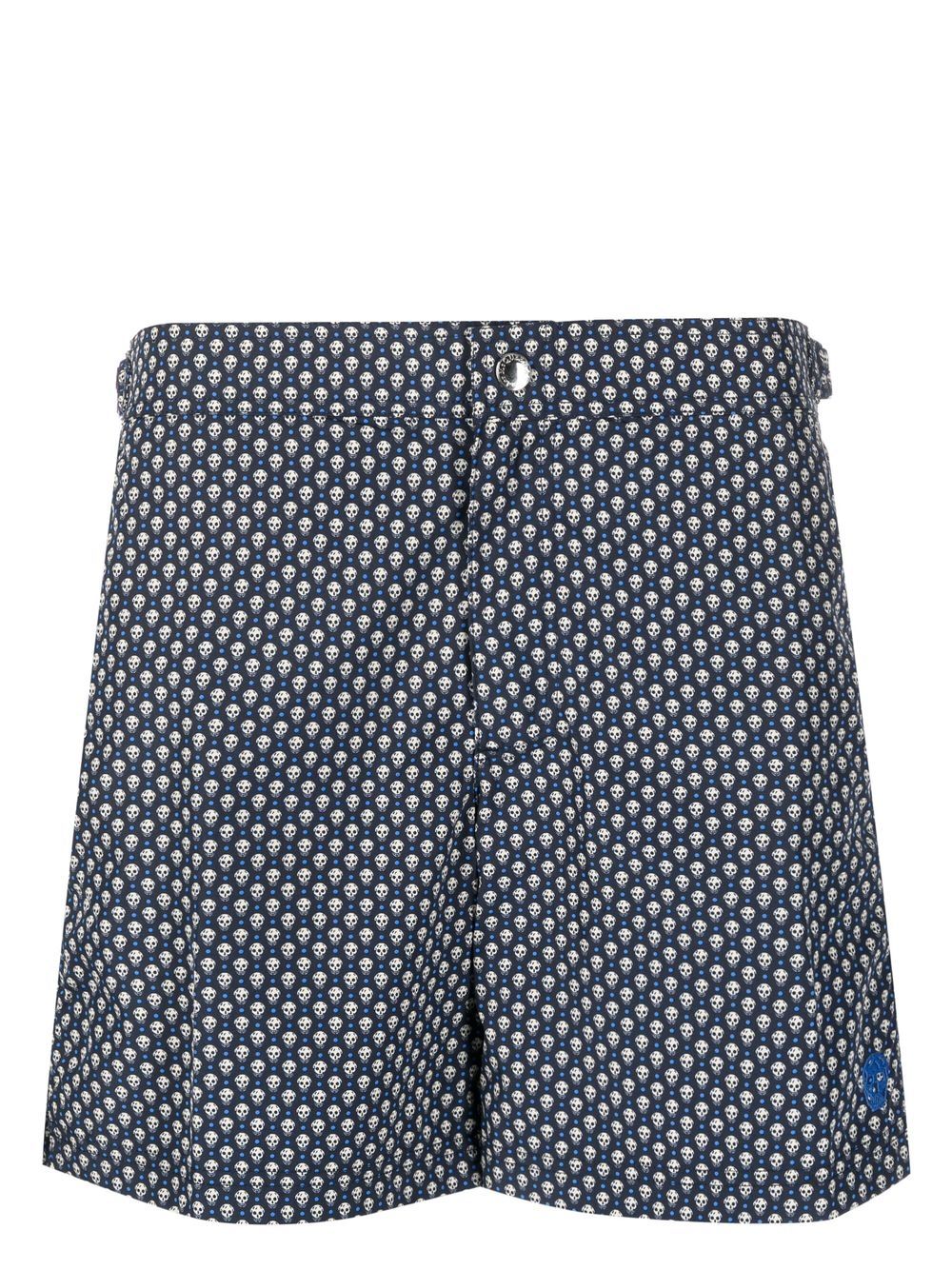 Alexander McQueen skull-print shorts - Blue von Alexander McQueen