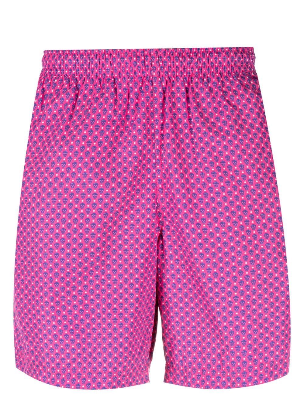Alexander McQueen skull-print swim shorts - Pink von Alexander McQueen