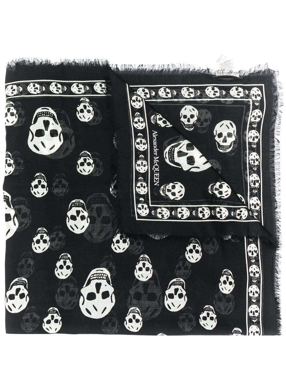 Alexander McQueen skull print scarf - Black von Alexander McQueen