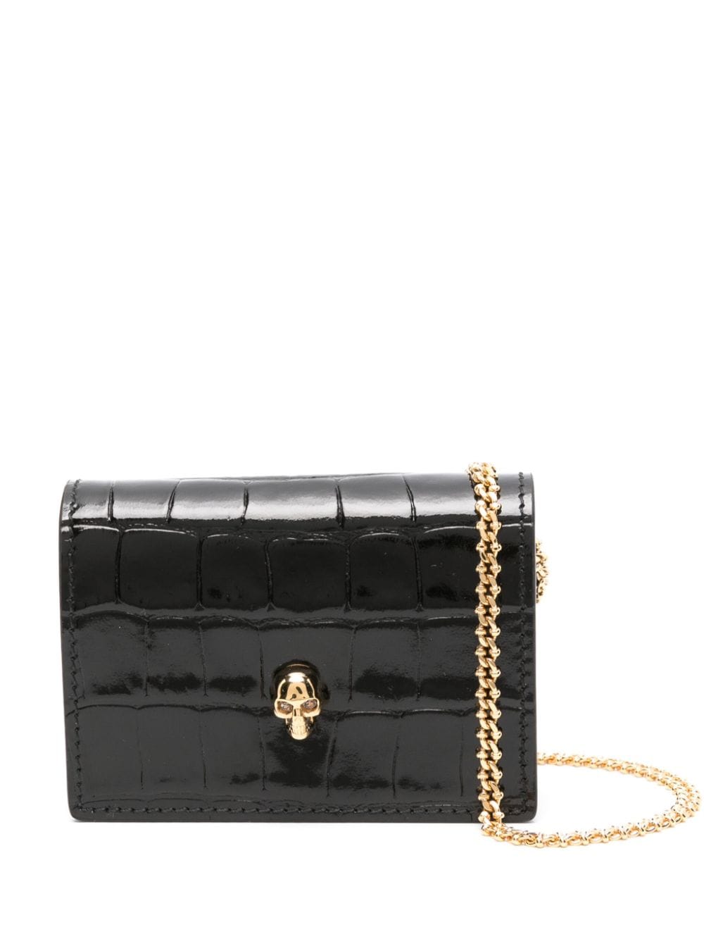 Alexander McQueen skull-stud chain wallet - Black von Alexander McQueen