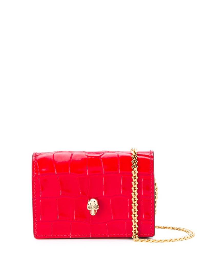 Alexander McQueen skull-stud chain wallet - Red von Alexander McQueen