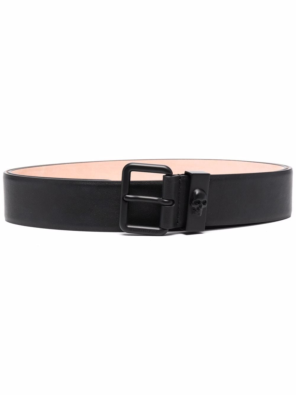 Alexander McQueen skull-stud detail leather belt - Black von Alexander McQueen