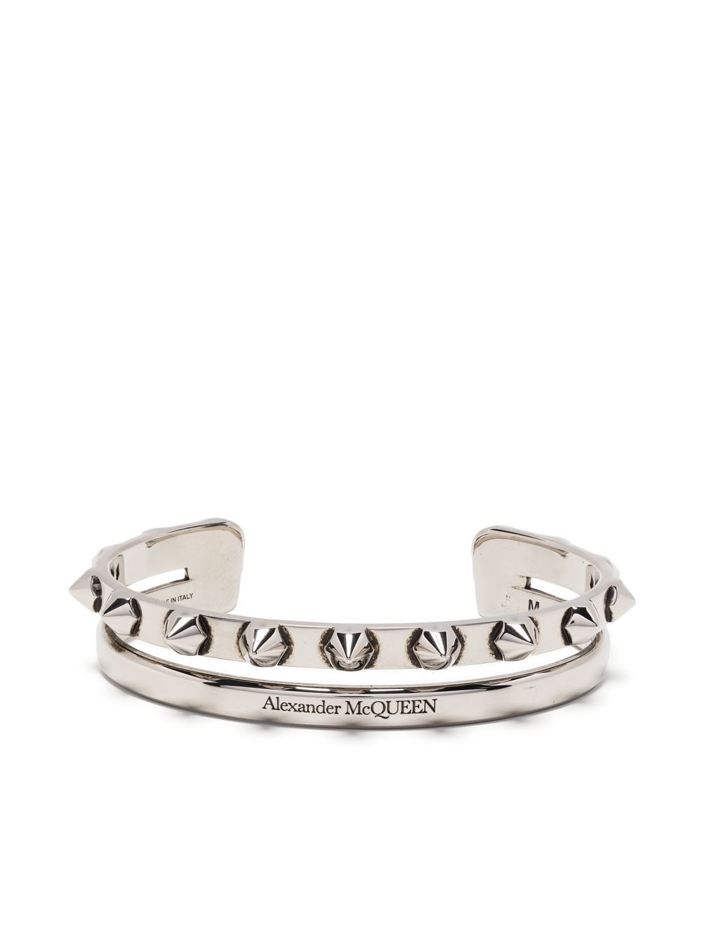 Alexander McQueen skull-stud detail open bracelet - Silver von Alexander McQueen