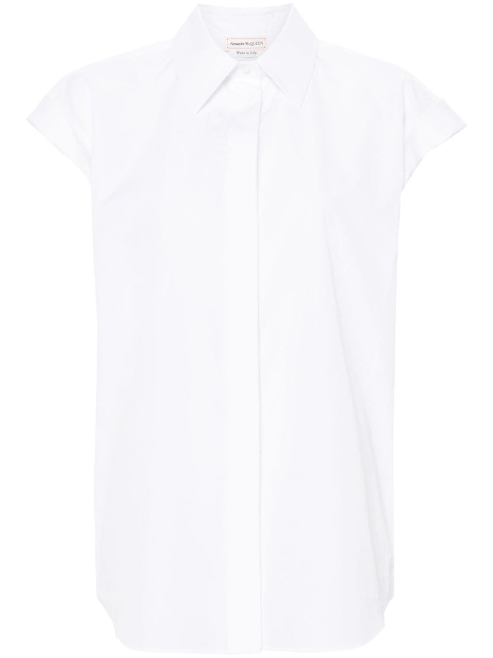 Alexander McQueen sleeveless poplin shirt - White von Alexander McQueen