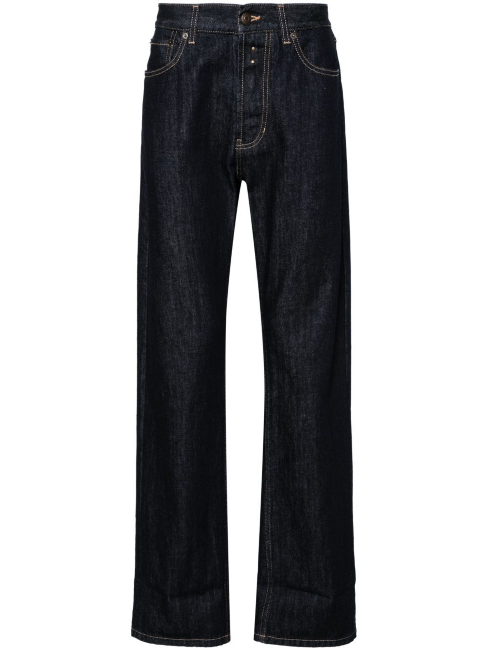 Alexander McQueen straight-leg cotton jeans - Blue von Alexander McQueen