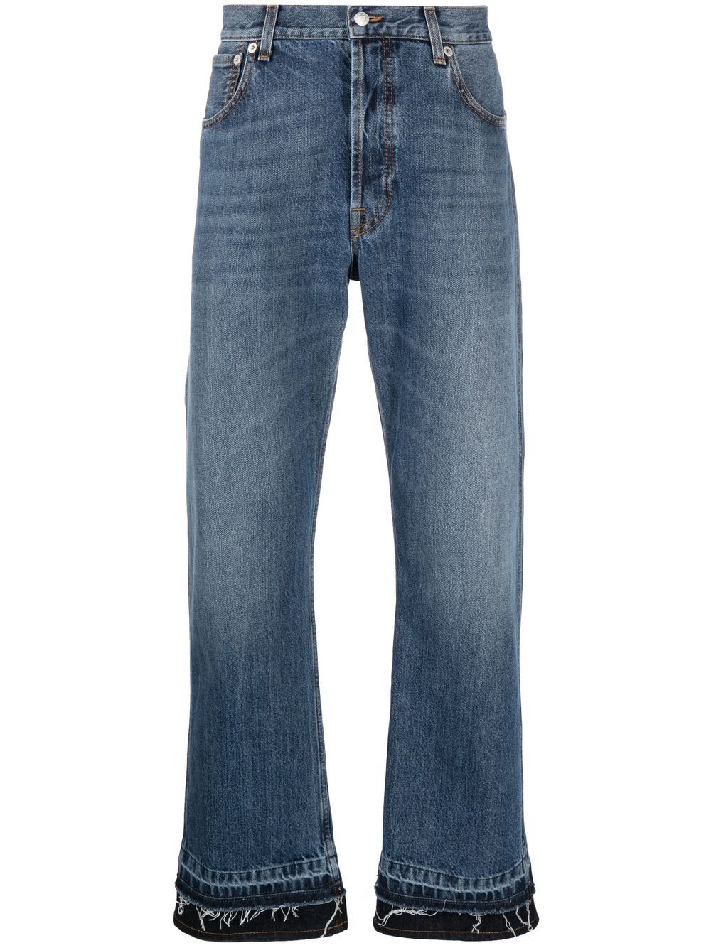 Alexander McQueen straight-leg cropped jeans - Blue von Alexander McQueen